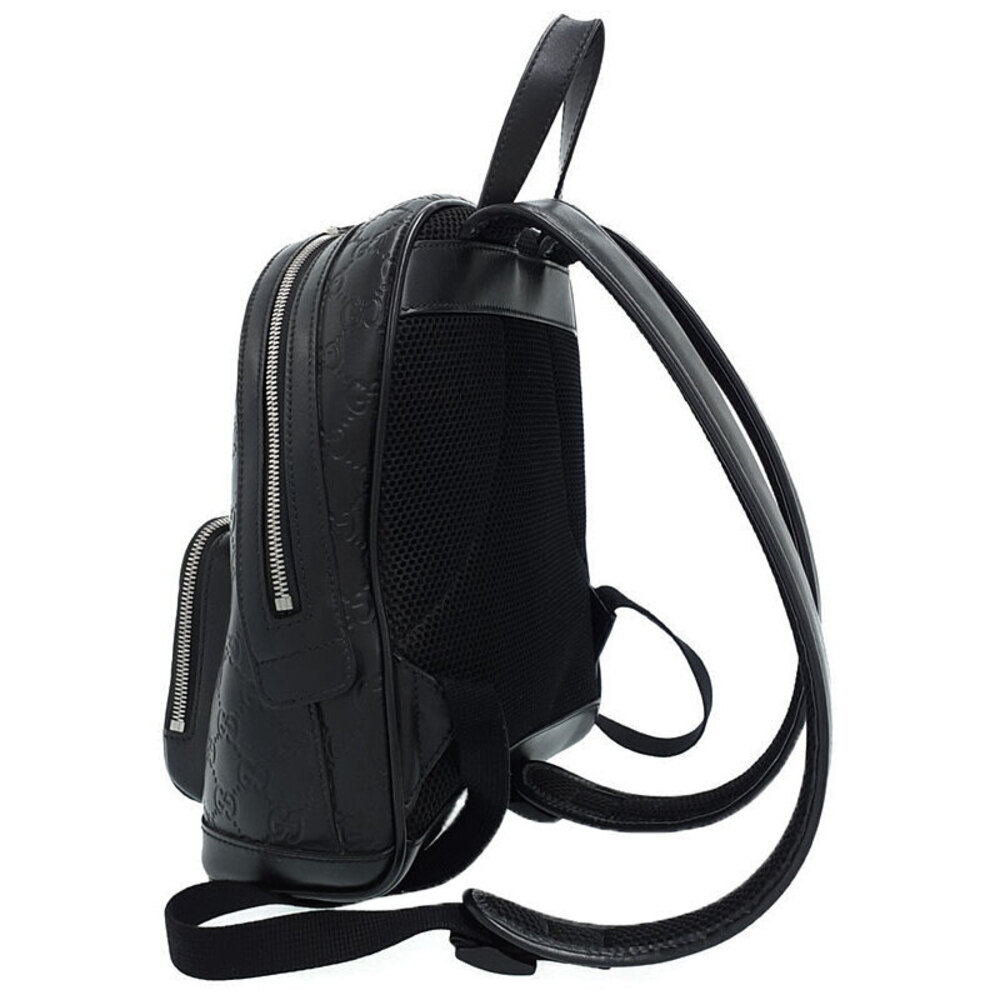 Gucci ssima Black Backpack Signature Leather